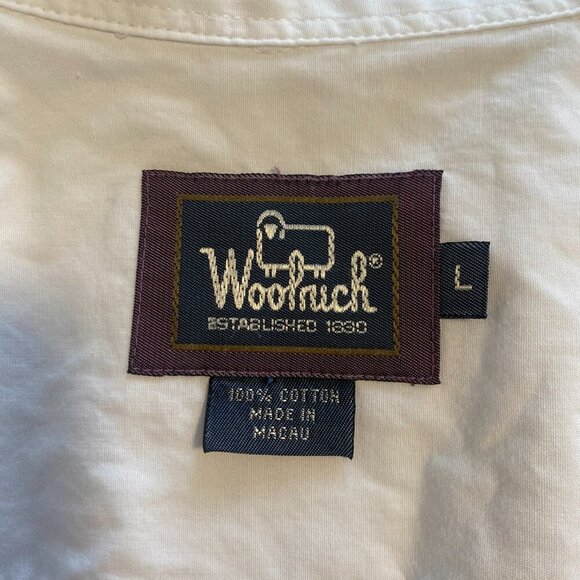Vintage Woolrich 2272 White Embroidered Cotton Button Down Size Large - Picture 4 of 10